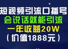 安妈·短视频引流口播号,会说话就能引流,一年收益20W(价值1888元)