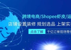 跨境电商/Shopee虾皮/运营实战训练营:店铺设置装修 规划选品 上架实操等等