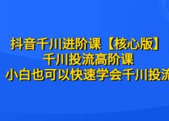 抖音千川进阶课【核心版】 千川投流高阶课 小白也可以快速学会千川投流