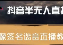 最近火爆的抖音头像签名设计半无人直播直播项目:直播教程+素材+直播话术