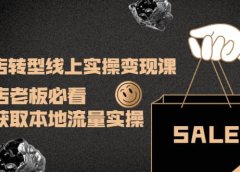 实体店转型线上实操变现课:实体店老板必看,快速获取本地流量实操