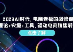 2023AI·时代,电商老板的必修课,理论+实操+工具,驱动电商销售转化