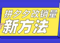 拼多多改销量新方法+卡高投产比操作方法+测图方法等