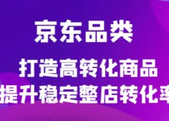 京东电商品类定制培训课程,打造高转化商品提升稳定整店转化率
