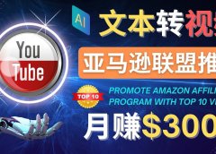 利用Ai工具制作Top10类视频,月赚3000美元以上–不露脸,不录音