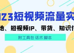 2023短视频流量实战 本地、短视频IP、带货、知识付费