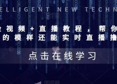 AI换脸视频+直播教程 帮你换成别人的模样还能实时直播撸钱 (教程+配套资料)