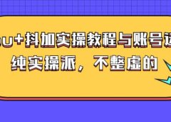 (大兵哥数据流运营)dou+抖加实操教程与账号运营：纯实操派，不整虚的