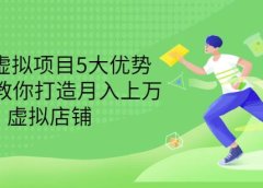 拆解虚拟项目5大优势,0基础教你打造月入上万虚拟店铺(无水印)