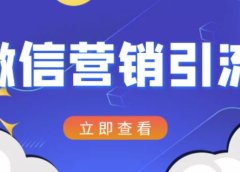 微信营销策划引流系列课程,每天引流100精准粉