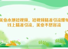 美业本地短视频,短视频精准引流爆单,线上精准引流,美业不愁客流