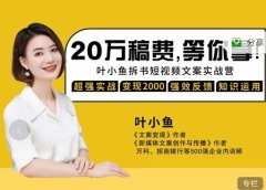 叶小鱼21天短视频文案拆书营,学完轻松搞定各类书单短视频文案