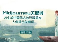 Midjourney关键词-AI生成中国风古装汉服美女人像提示关键词