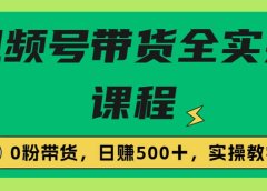 收费1980的视频号带货保姆级全实操教程,0粉带货