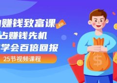 【全网最火】小白赚钱致富课:抢占赚钱先机快速学会百倍回报(25节视频)