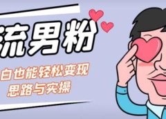 引流男粉+小白也能暴力变现的思路与实操【揭秘】