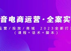 抖音电商运营·全案实操:运营/投放/商城 2023全新打法