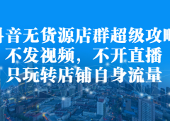 抖音无货源店群超级攻略:不发视频,不开直播,只玩转店铺自身流量