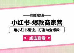 小红书-爆款商家营【第18期升级版】用小红书引流,打造淘宝爆款(16节课)
