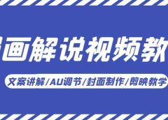 漫画解说-视频教学基础课：文案讲解/AU调节/封面制作/剪映教学！