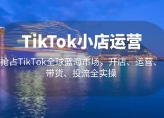 TikTok小店运营 抢占TikTok全球蓝海市场,开店、运营、带货、投流全实操