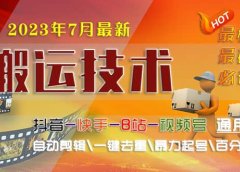2023/7月最新最硬必过审搬运技术抖音快手B站通用自动剪辑一键去重暴力起号