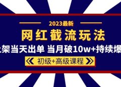 2023网红·同款截流玩法【初级+高级课程】上架当天出单 当月破10w+持续爆单