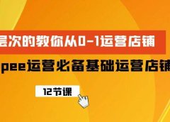 Shopee-运营必备基础运营店铺打造,多层次的教你从0-1运营店铺