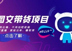 AI图文带货项目:不用出镜,不用拍短视频,不用做直播 就能出单,赚取佣金