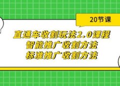 直通车收割玩法2.0课程:智能推广收割方法+标准推广收割方法(20节课)