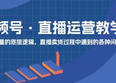 视频号 直播运营教学：直播流量的底层逻辑，直播卖货过程中遇到的各种问题