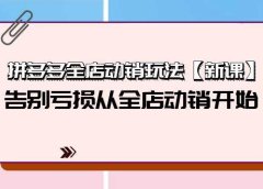 拼多多全店动销玩法【新课】,告别亏损从全店动销开始(4节视频课)