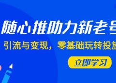 随心推-助力新老号，引流与变现，零基础玩转投放（7节课）