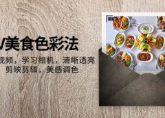 大V-美食色彩法,美食短视频 学习相机 清晰透亮灯光法 剪映剪辑 美感调色