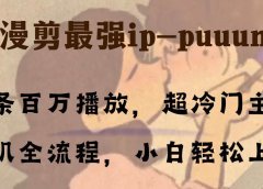 条条百万播放，漫剪最强冷门ip-puuung1，手机全流程，小白轻松学会！