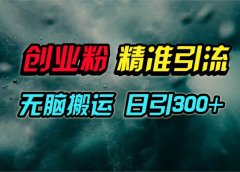 视频号纯搬运日引300+创业粉教程！