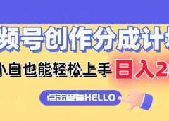 视频号创作分成计划 新手小白也能轻松上手 无脑搬运简单操作 日入2000+