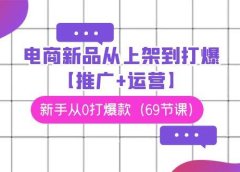 电商 新品从上架到打爆【推广+运营】,新手从0打爆款(69节课)