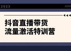 抖音直播带货-流量激活特训营，入行新手小白主播必学（21节课+资料）