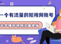 做一个 有流量的短视频账号，3天学懂短视频流量逻辑（10节课）