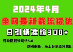 刚刚研究的最新评论区截留玩法，日引流突破300+，颠覆以往垃圾玩法，比...
