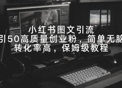 小红书图文引流，日引50高质量创业粉，简单无脑，转化率高，保姆级教程