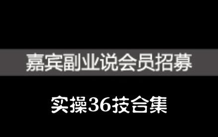 嘉宾副业说实操36技合集,价值1380元
