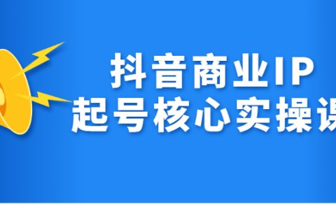 抖音商业IP起号核心实操课，带你玩转算法，流量，内容，架构，变现