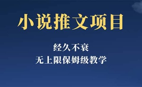 经久不衰的小说推文项目，单号月5-8k，保姆级教程，纯小白都能操作