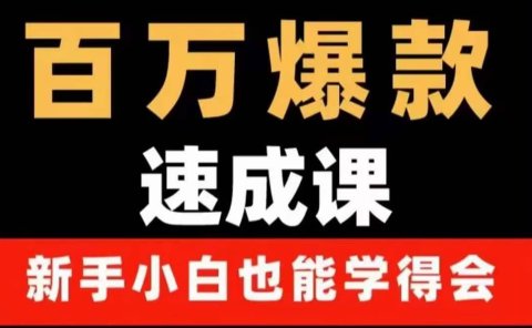 百万爆款速成课:用数据思维做爆款,小白也能从0-1打造百万播放视频