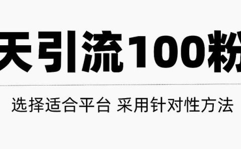 只需要做好这几步,就能让你每天轻松获得100+精准粉丝的方法!【视频教程】