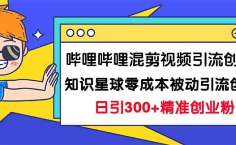哔哩哔哩混剪视频引流创业粉日引300+知识星球零成本被动引流创业粉一天300+