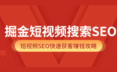 掘金短视频搜索SEO,短视频SEO快速获客赚钱攻略(价值980)