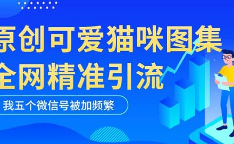 黑科技纯原创可爱猫咪图片,全网精准引流,实操5个VX号被加频繁